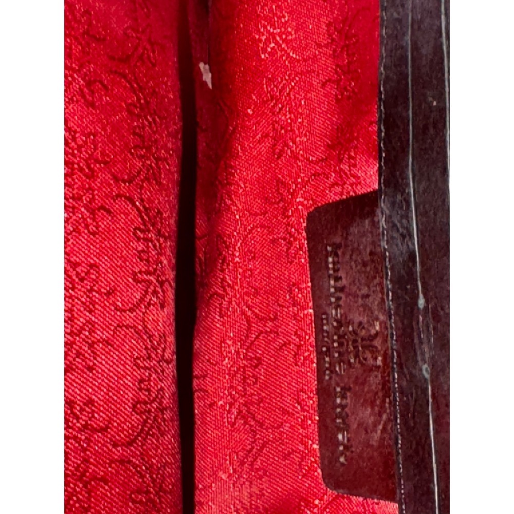 KATHERINE KWEI Black Leather Fringe Clutch Bag New York Evening Occasion - Picture 6 of 11